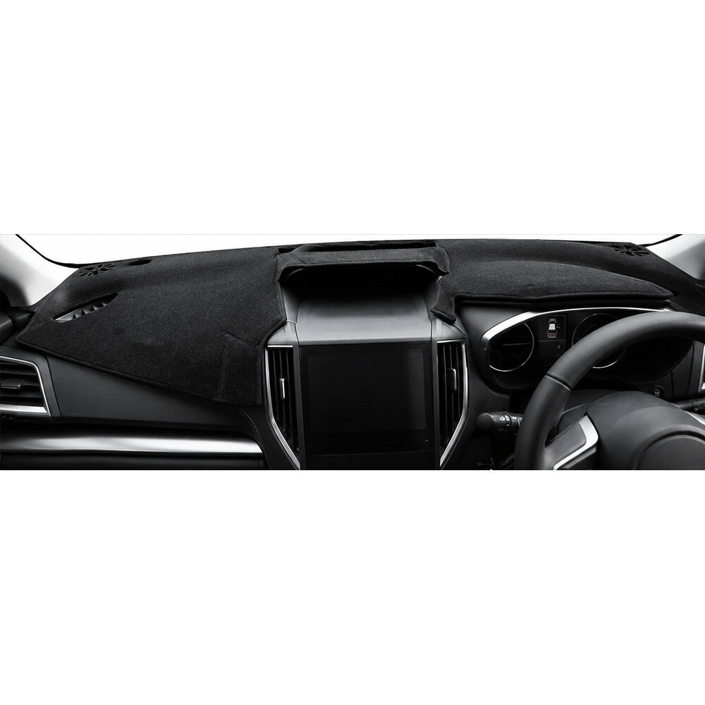 Black dashboard mat installed in a right-hand-drive Subaru Forester SK style cabin