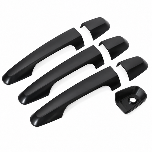 Matte black door handle cover set for Mitsubishi Triton