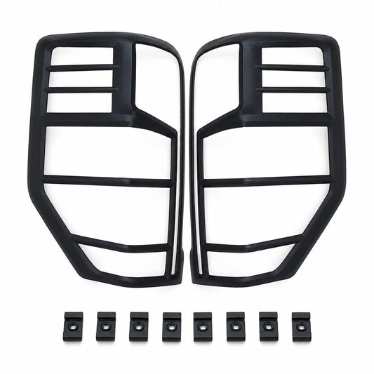 Matte Black Tail Light Frame Covers for Mitsubishi Triton 2019–2023