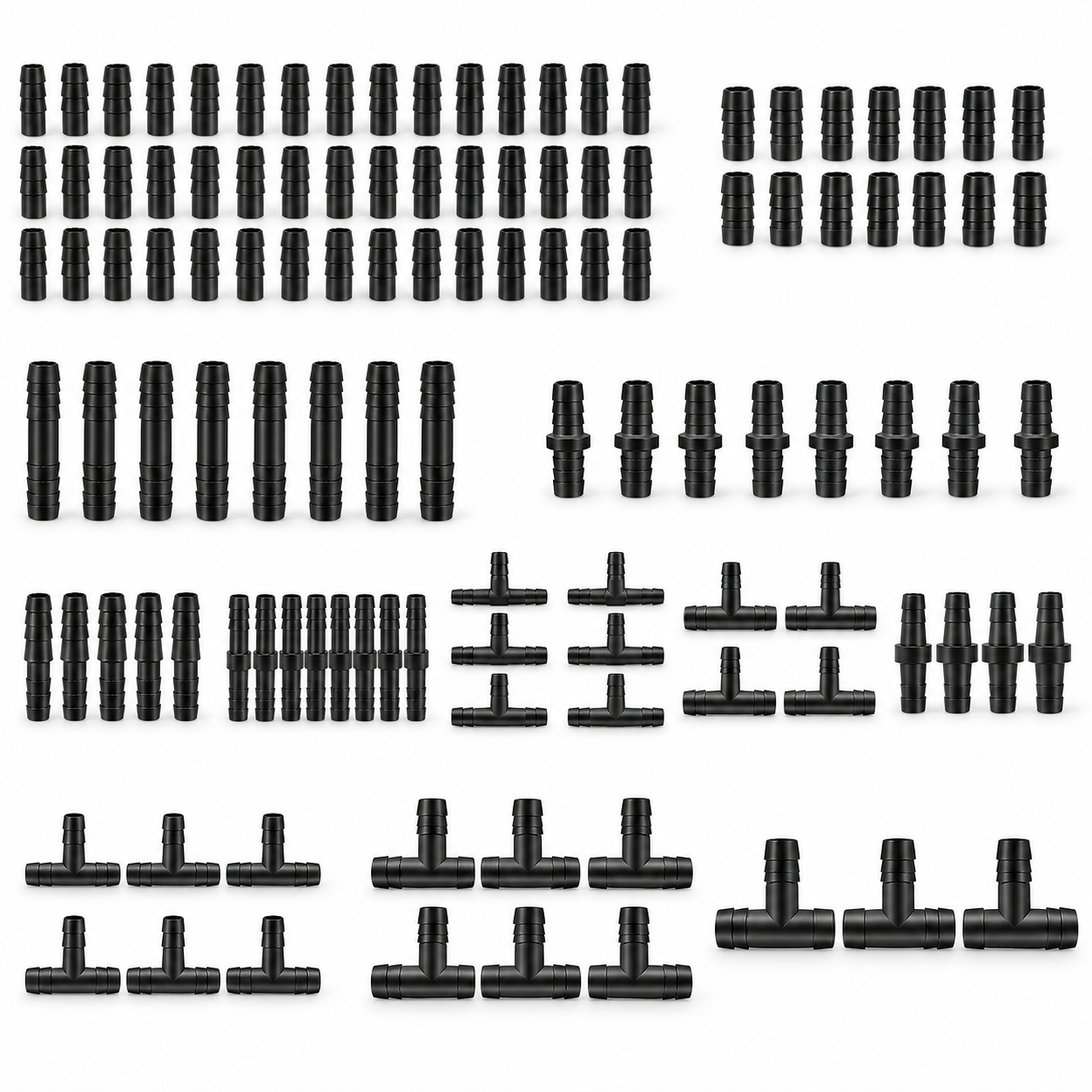 128-piece automotive vacuum hose connector assortment