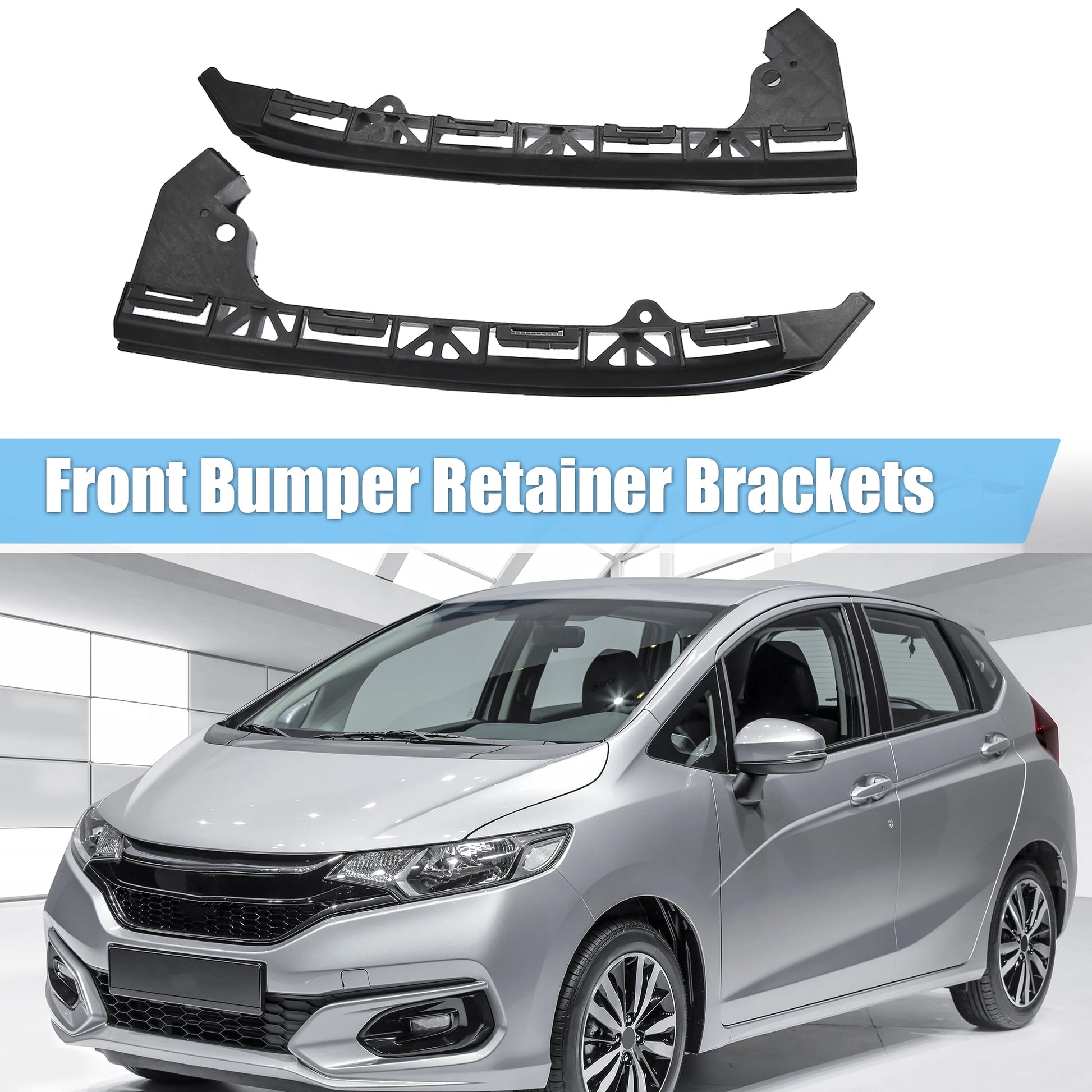 X AUTOHAUX Front Bumper Support Bracket Pair for Honda Jazz Fit 2009–2014